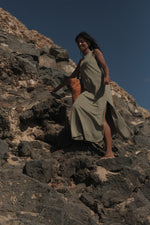 SAGE TERRY MAXI DRESS