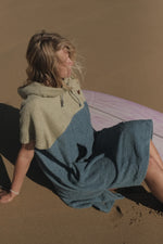 SAGE • BLUEBERRY PONCHO + BAG