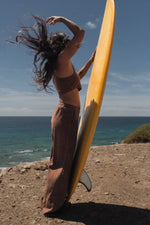BROWN TERRY MALIBU TOP