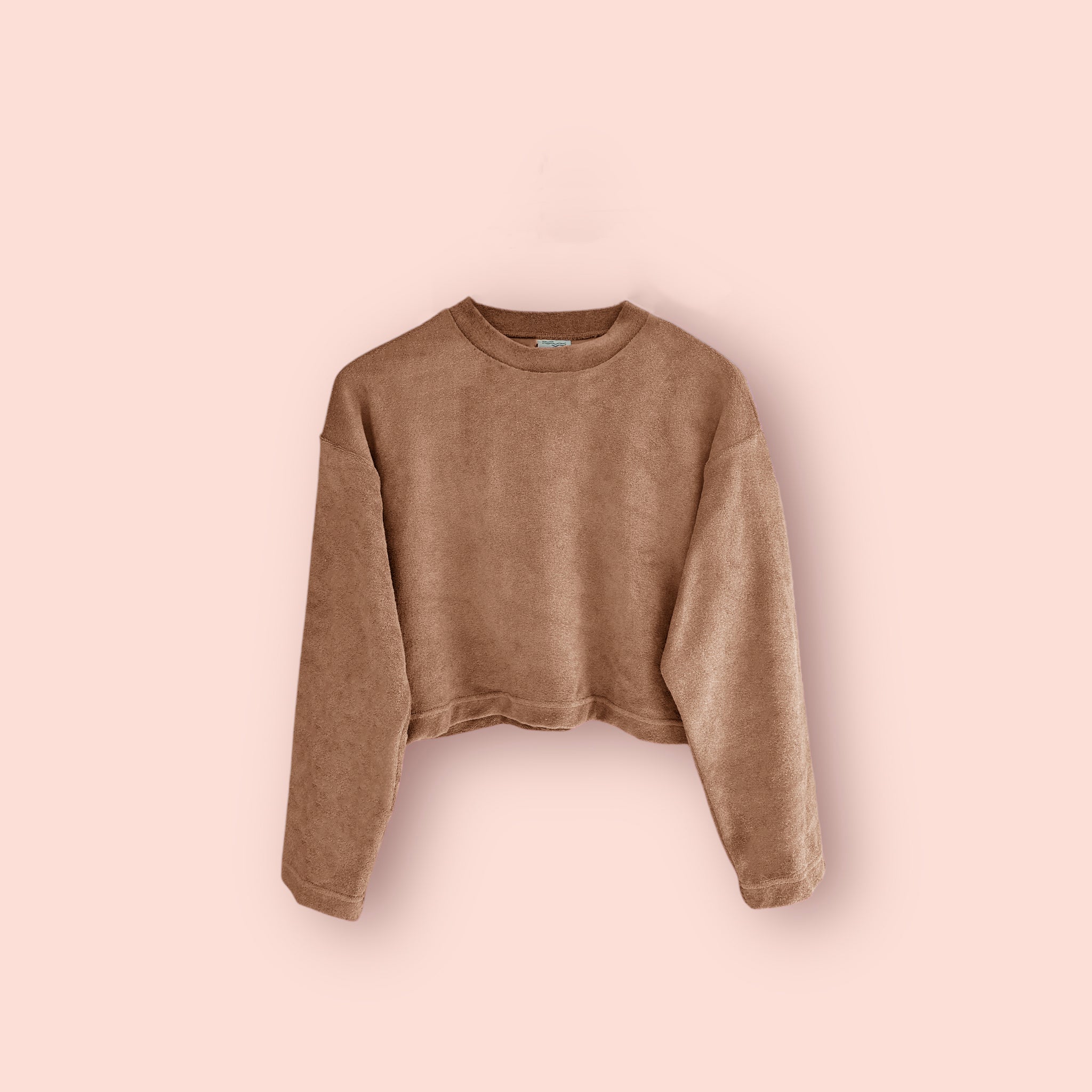 SAND TERRY CROP SWEATSHIRT