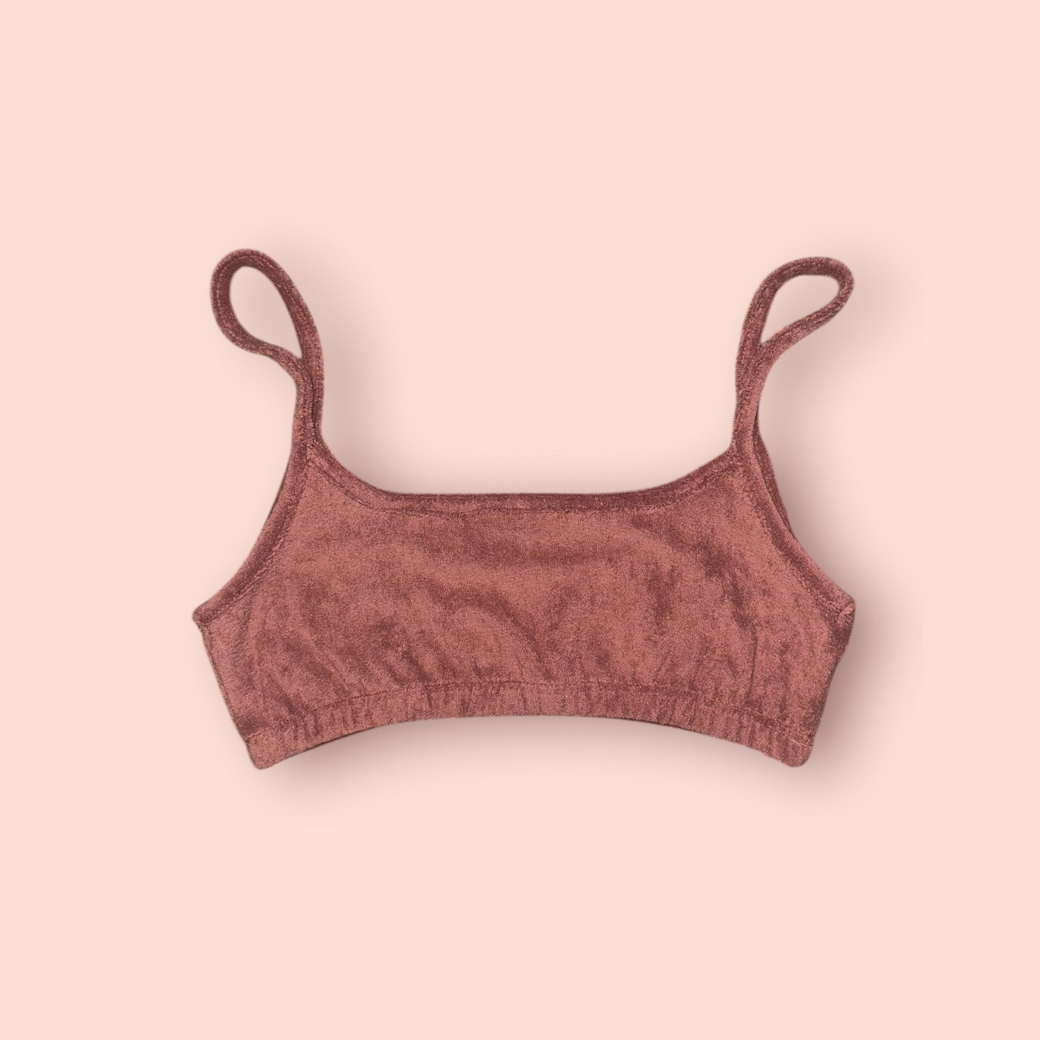 DUSTY ROSE TERRY BRA