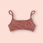 DUSTY ROSE TERRY BRA