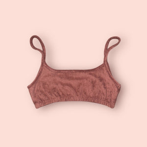 DUSTY ROSE TERRY BRA