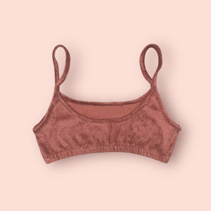 DUSTY ROSE TERRY BRA