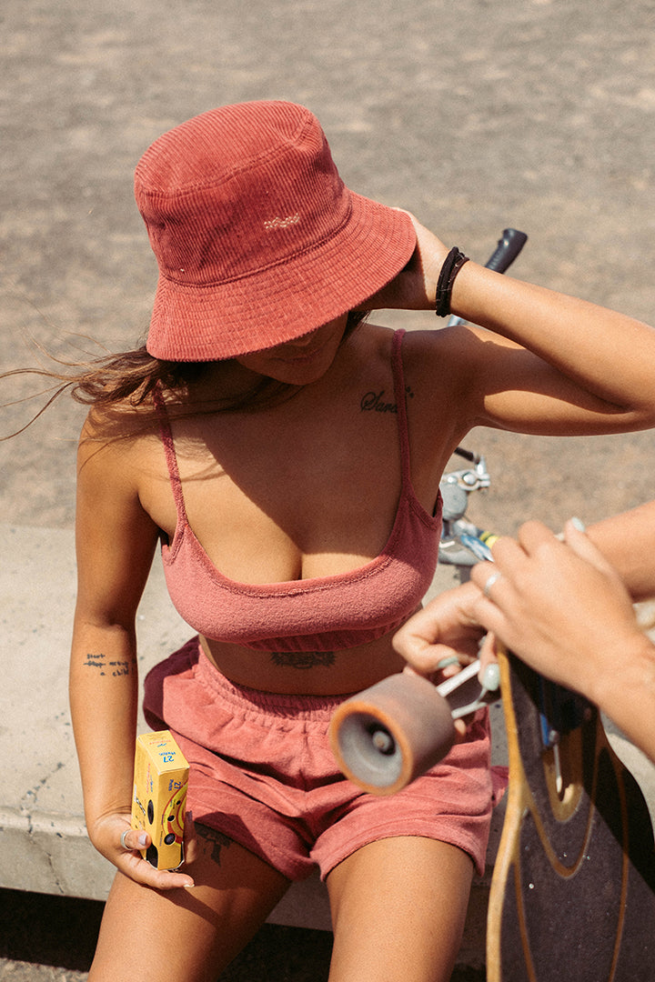 CHERRY TERRY BRA