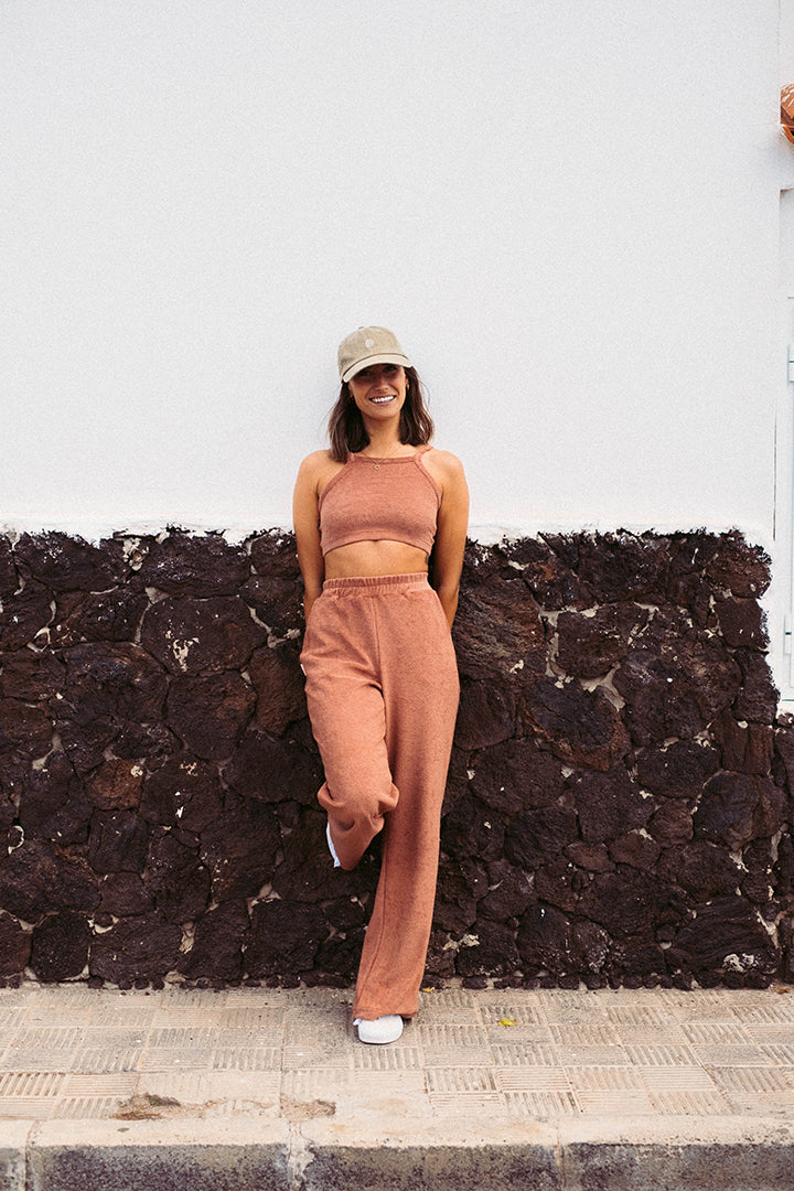 DUSTY ROSE TERRY HAVANA TOP