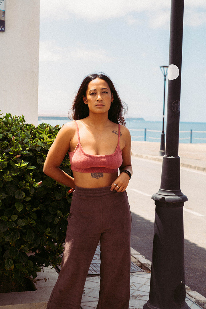 CHERRY TERRY BRA