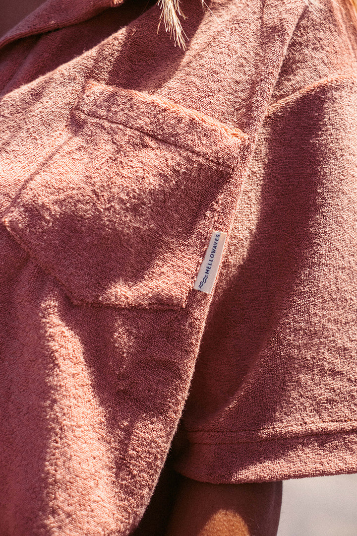 DUSTY ROSE UNISEX TERRY POLO