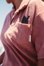 DUSTY ROSE UNISEX TERRY POLO