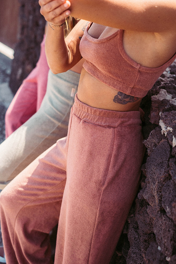 DUSTY ROSE TERRY BRA
