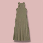 SAGE TERRY MAXI DRESS