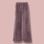 MAUVE TERRY LONG PANTS with pockets