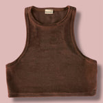 BROWN TERRY MALIBU TOP