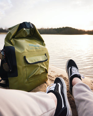 zaino verde militare, impermeabile, military green backpack, waterproof